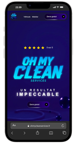 Version mobile Oh My Clean Services